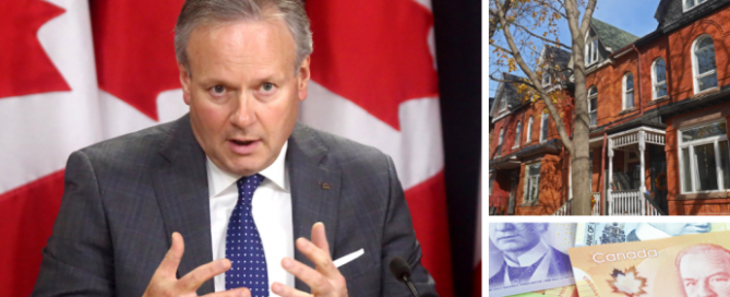 Bank of Canada governor announcing interest rate
